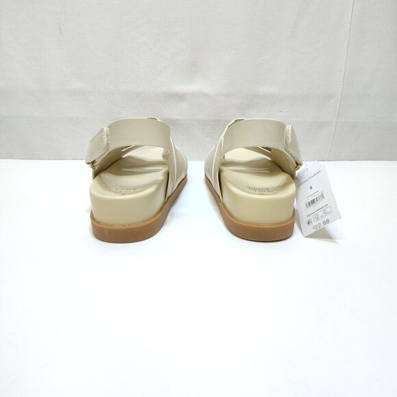 Time And Tru Dad Buckle Slingback Sandal Size 9 Bone Color Adjustable Strap NWT - Picture 6 of 10